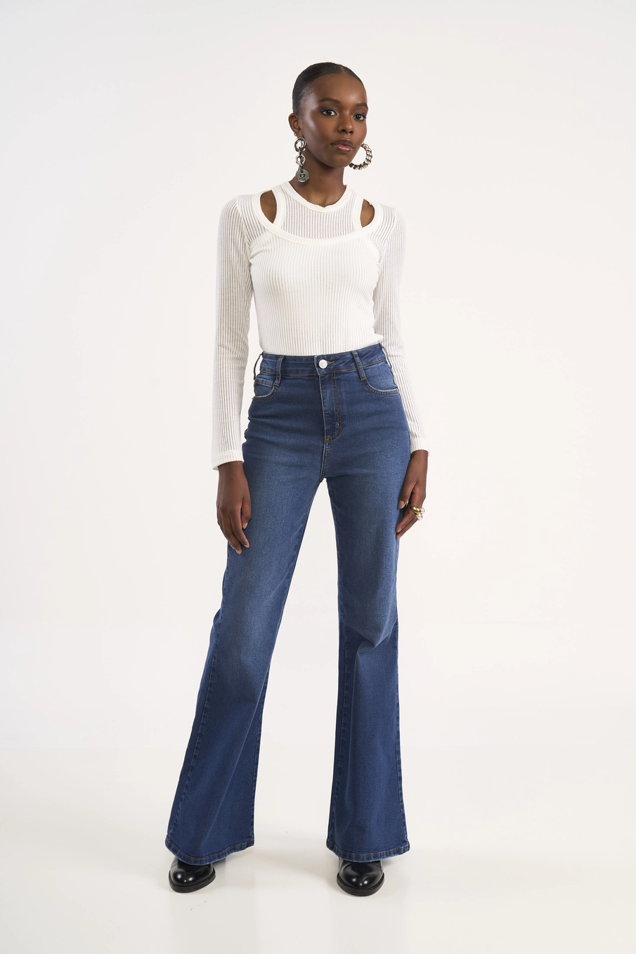 Calça Jeans Flare Madrid Índigo