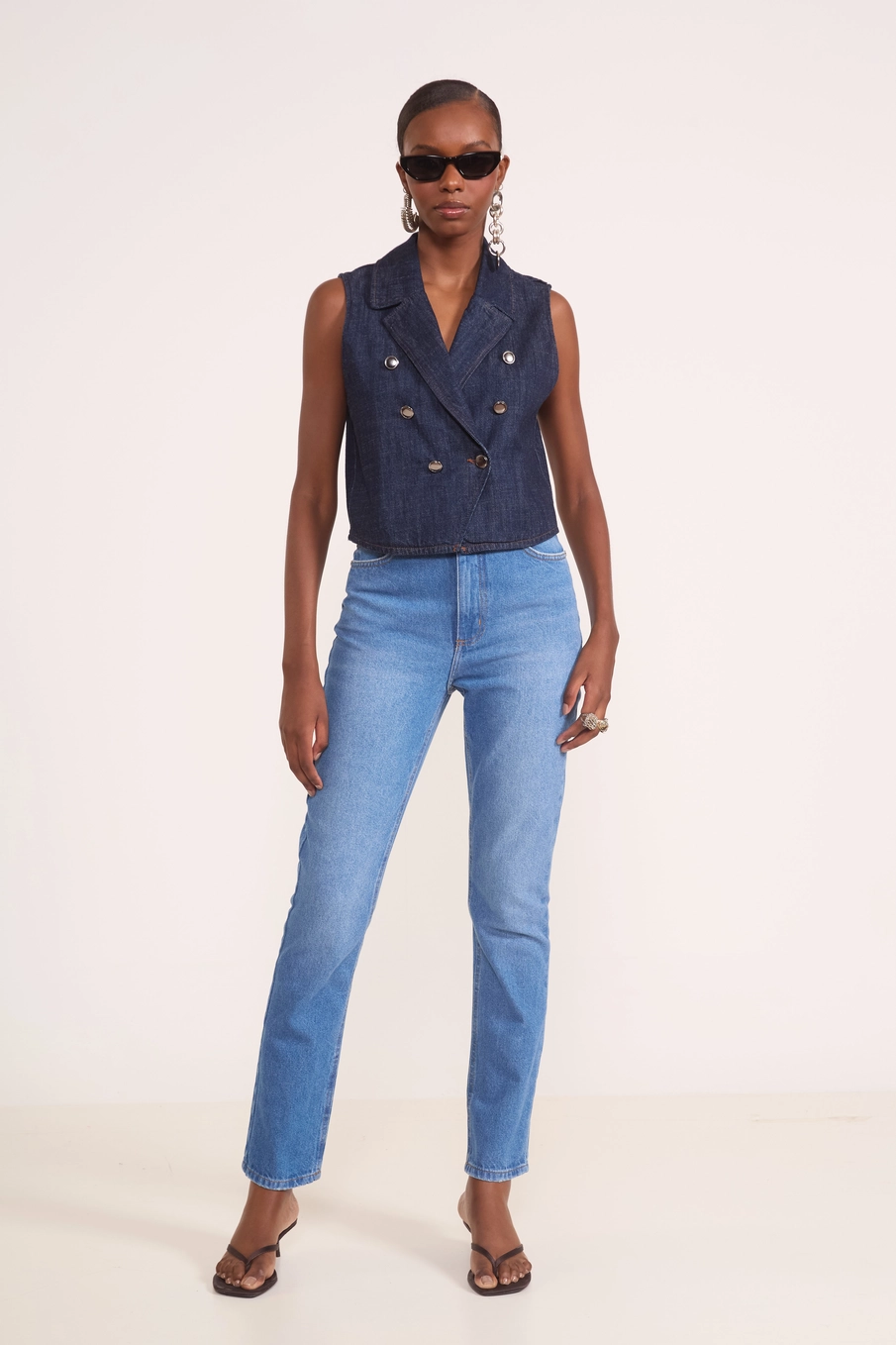 Calça Jeans Reta Roma Índigo