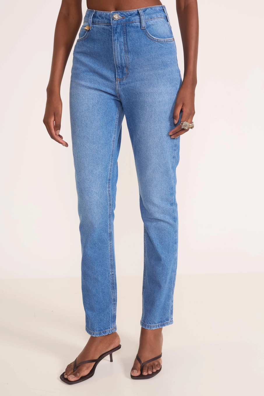 Calça Jeans Reta Roma Índigo