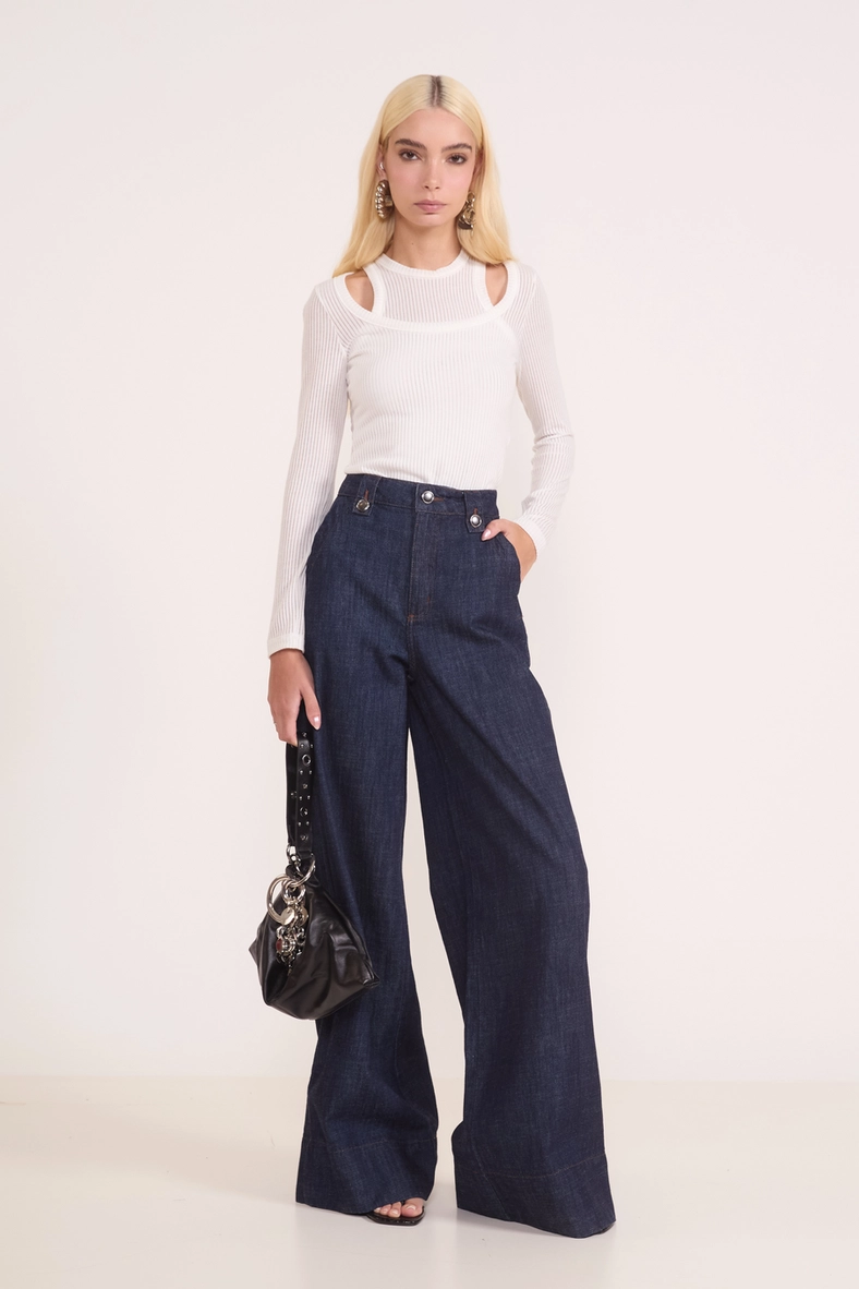 Calça Jeans Pantalona Oversized Lisboa