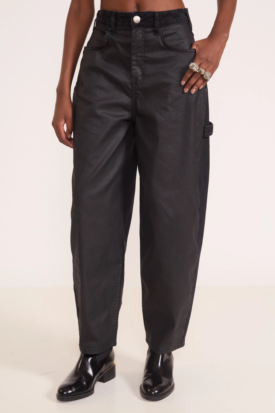 Calça Jeans Tokio Resinada Indigo Preto