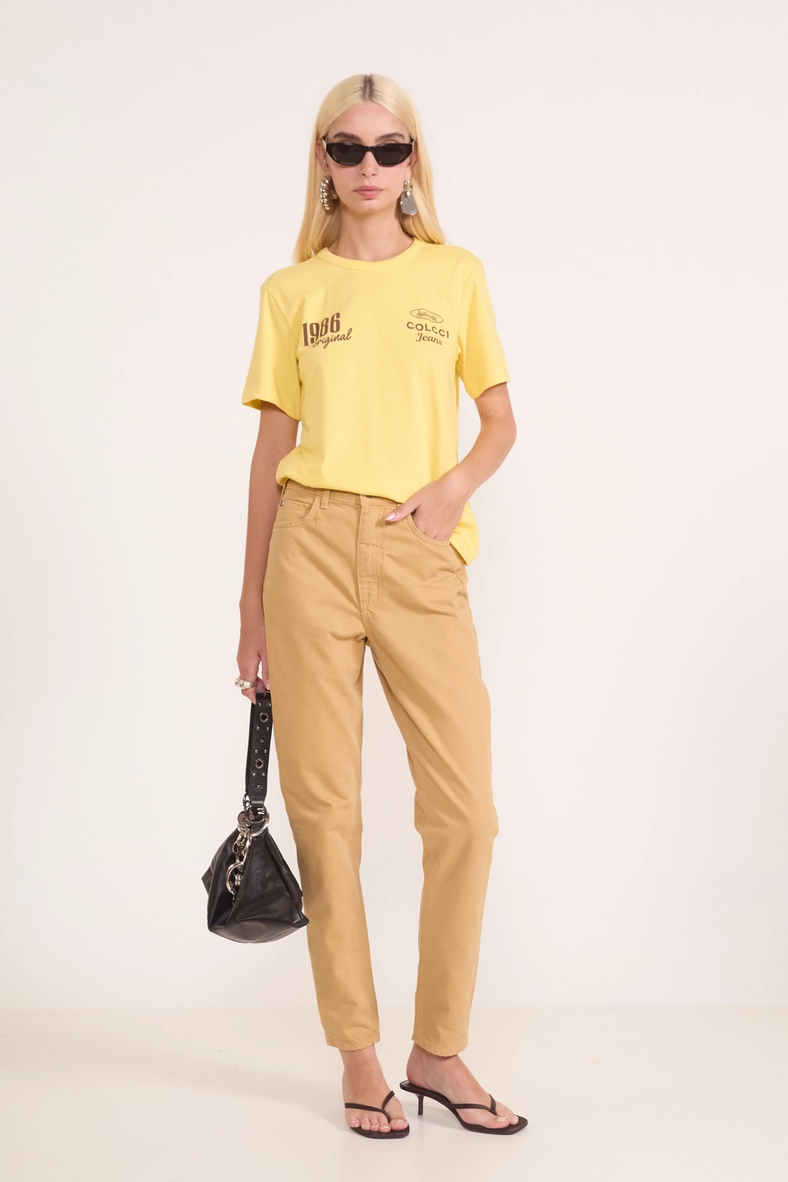 Calça Em Sarja Madrid Mom