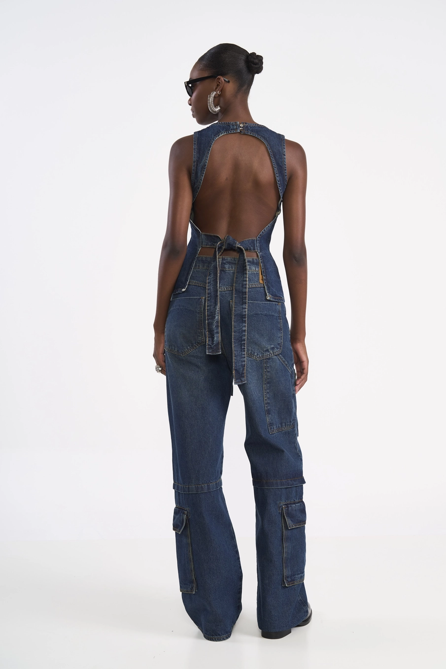 Calça Jeans Cargo Utilitária Seul Índigo