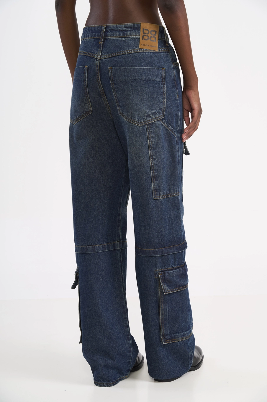 Calça Jeans Cargo Utilitária Seul Índigo