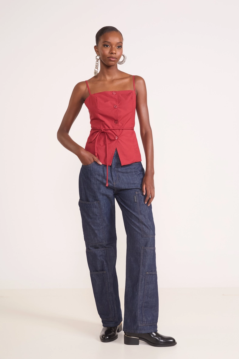 Calça Jeans Baggy Cargo Barcelona