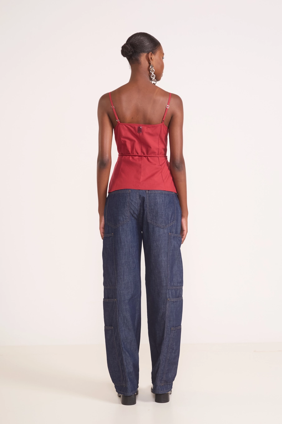 Calça Jeans Baggy Cargo Barcelona Índigo
