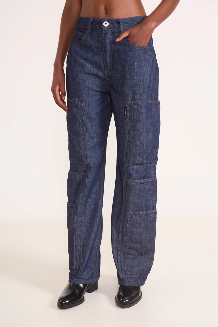 Calça Jeans Baggy Cargo Barcelona Índigo