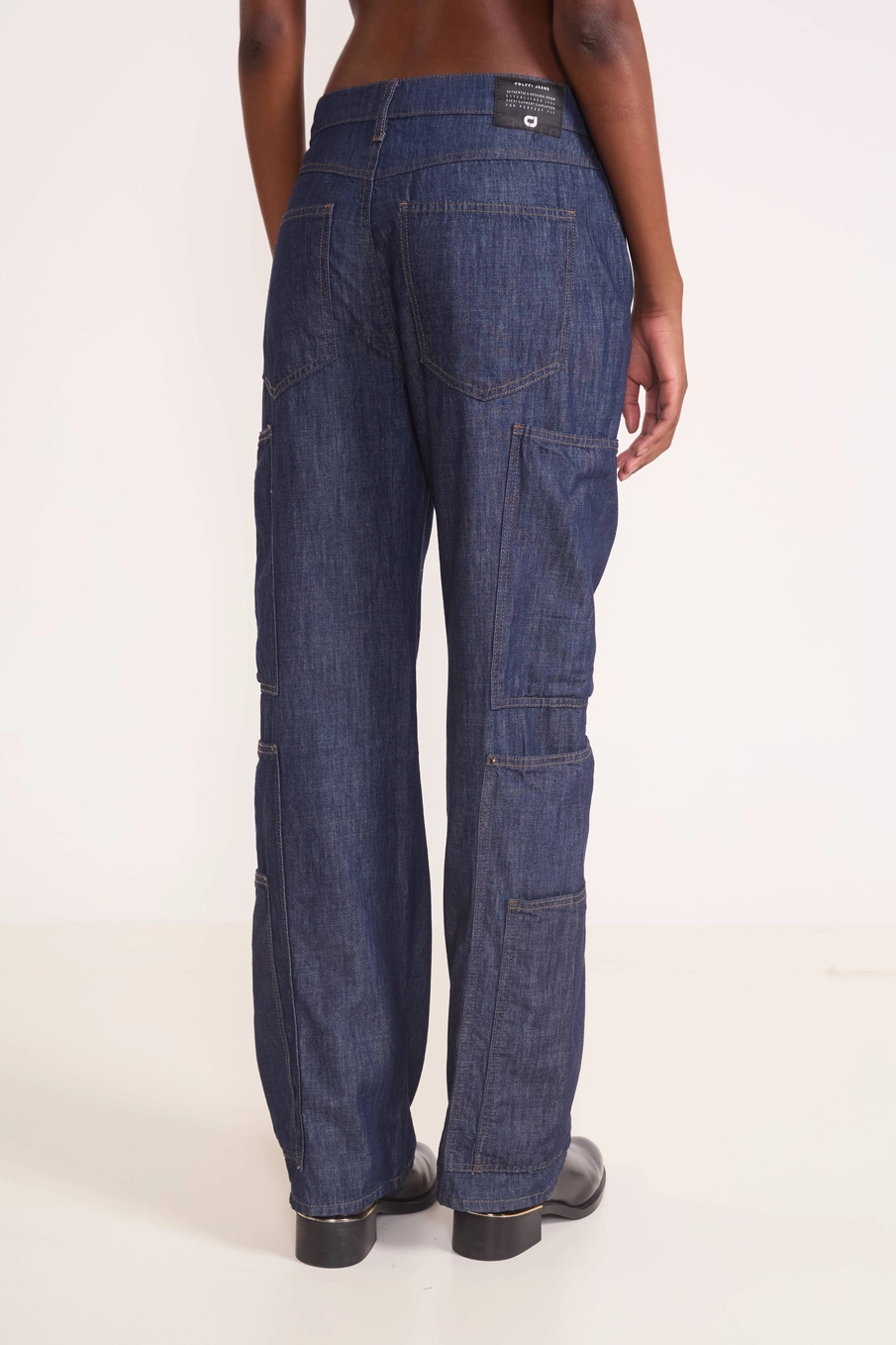Calça Jeans Baggy Cargo Barcelona Índigo