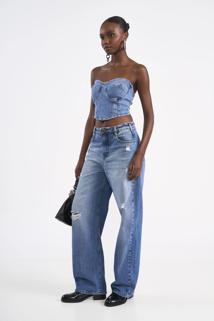 Calça Jeans Baggy Seul Índigo