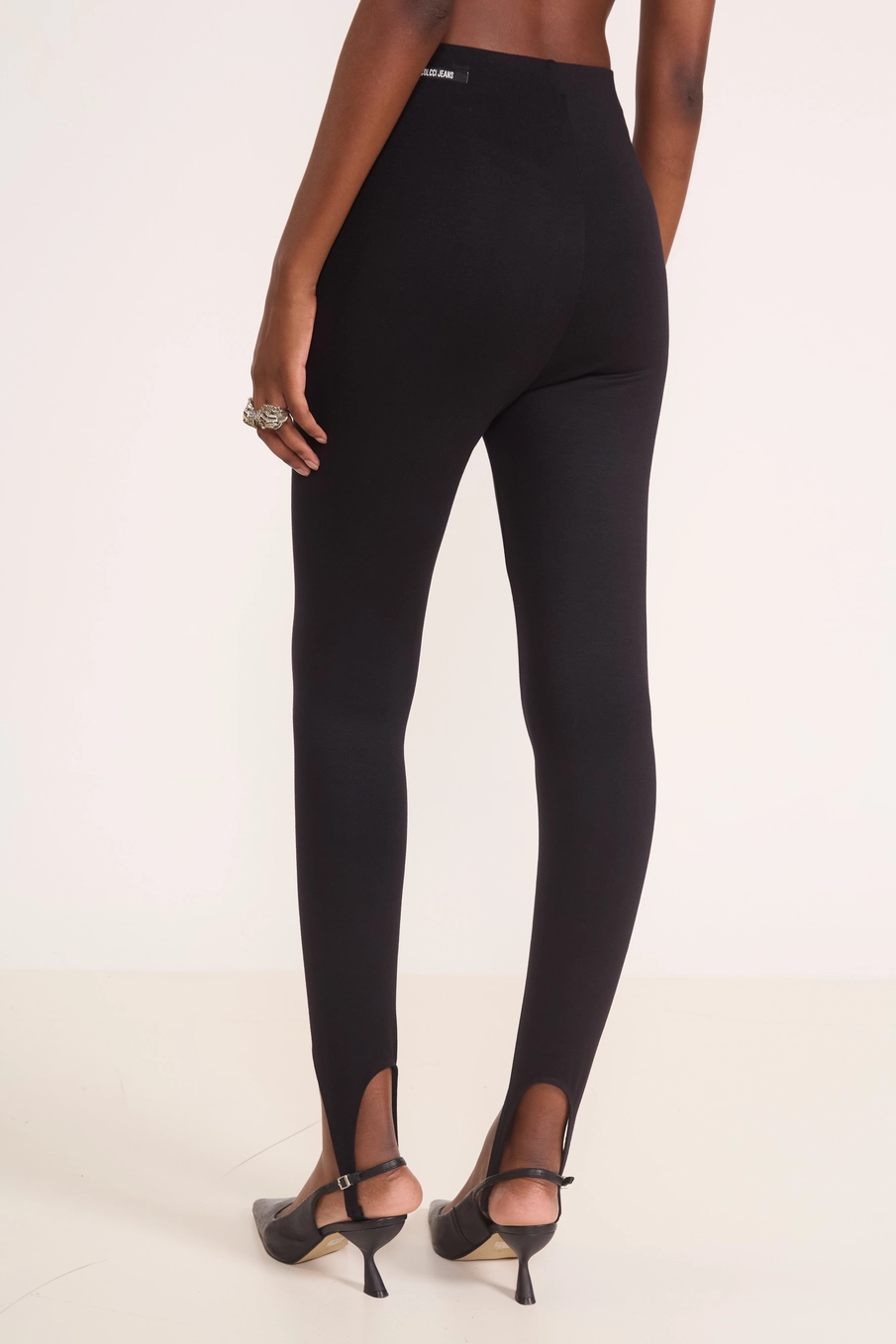 Calça Legging Com Pezinho Preto