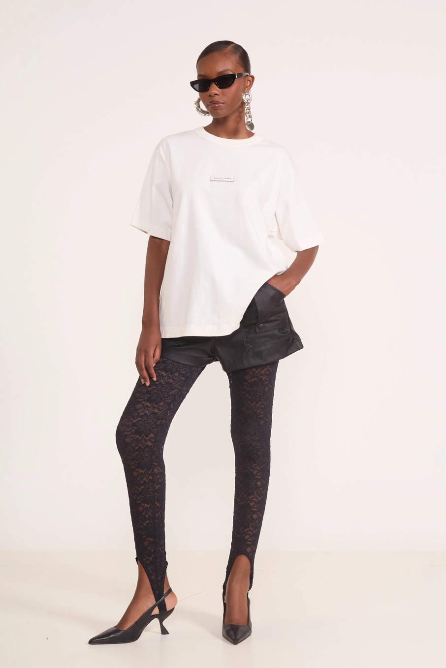 Calça Fusô Em Renda Preto