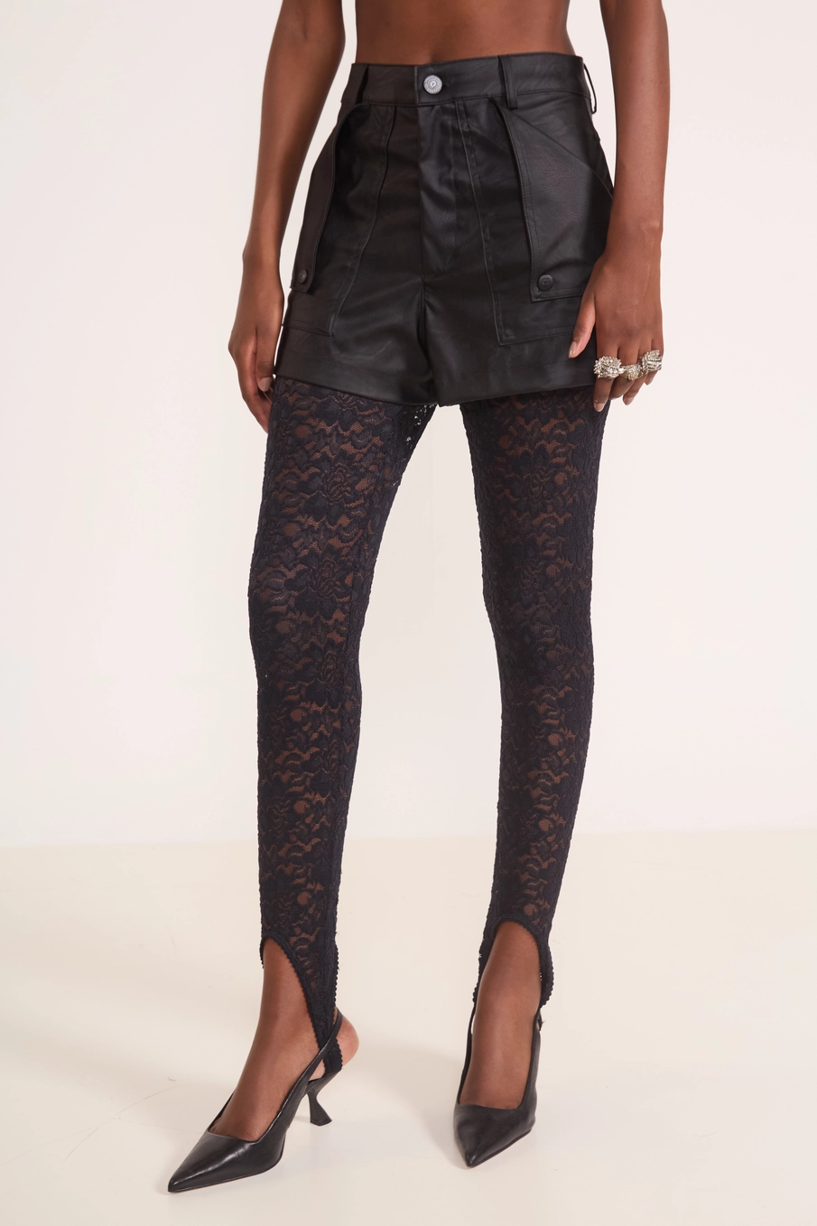Calça Fusô Em Renda Preto