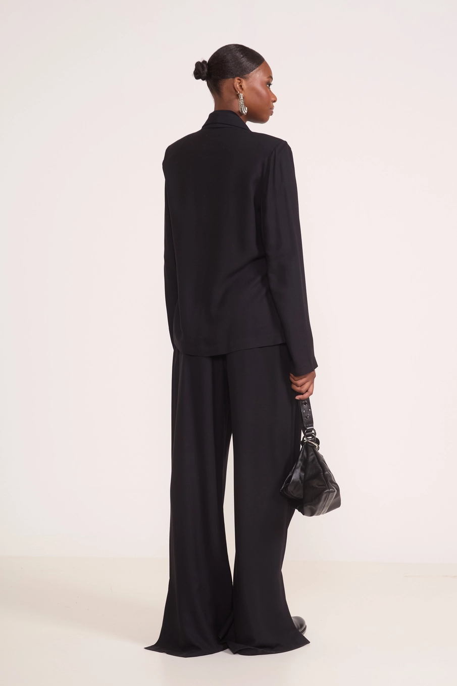 Calça Wide Leg Alfaiataria Preto