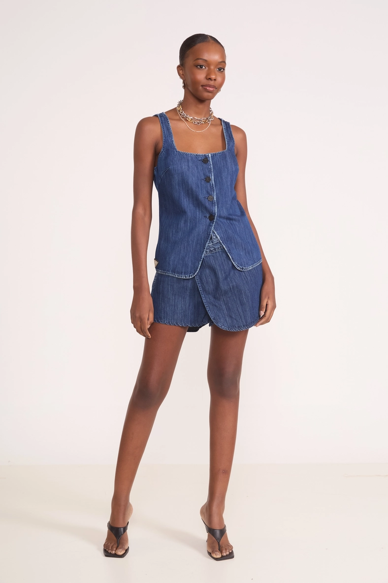 Short Saia Jeans Envelope