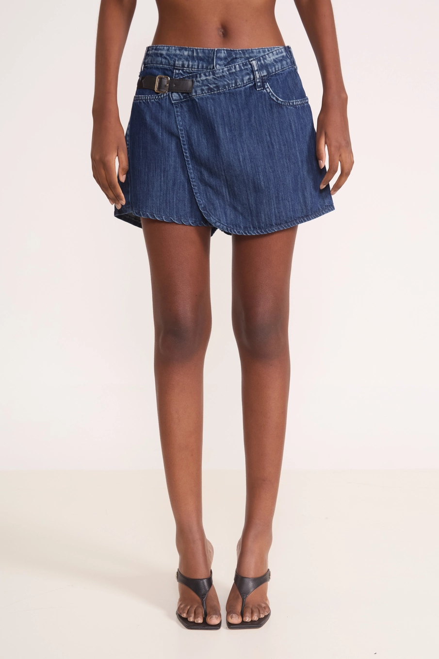 Short Saia Jeans Envelope Índigo