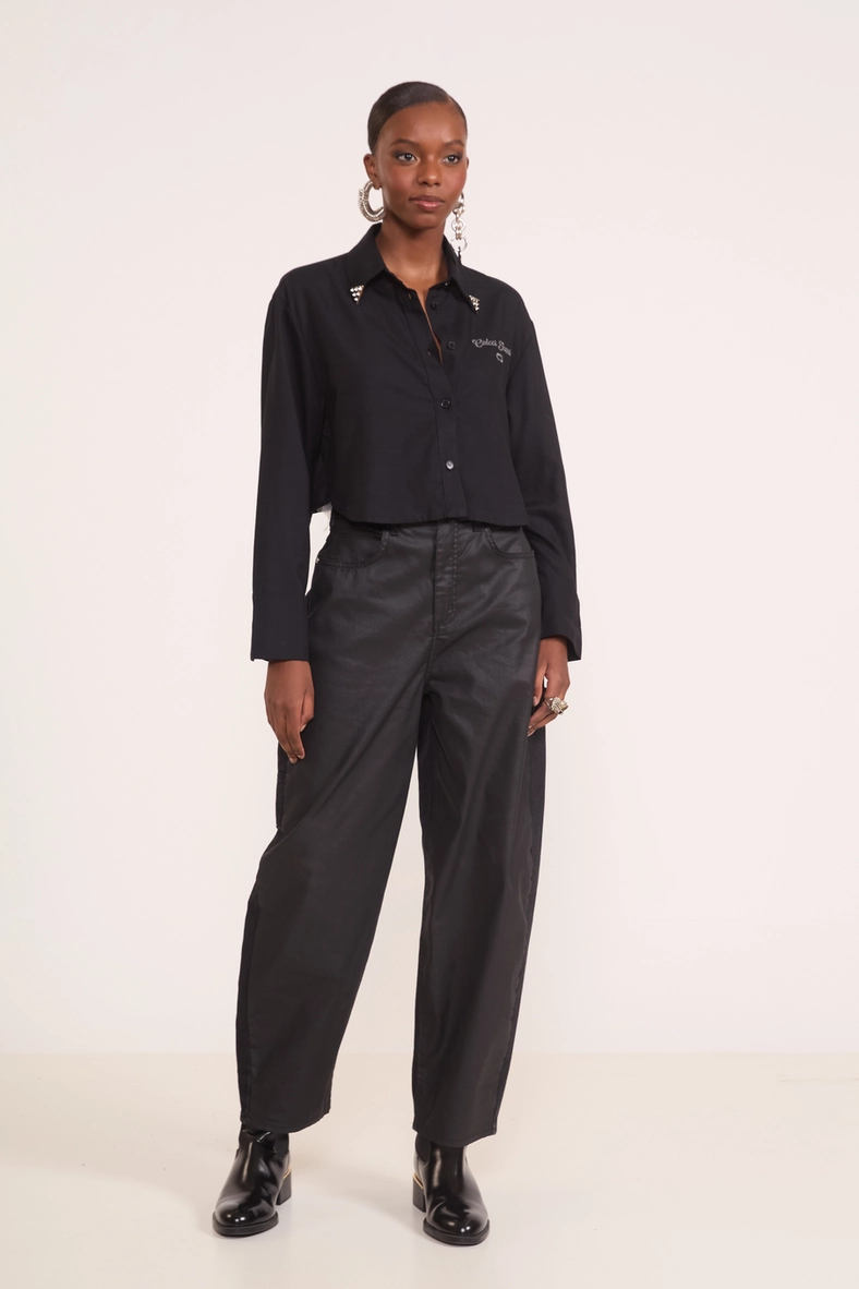 Camisa Cropped Studs Back Camisa Cropped Studs Back | Colcci Jeans