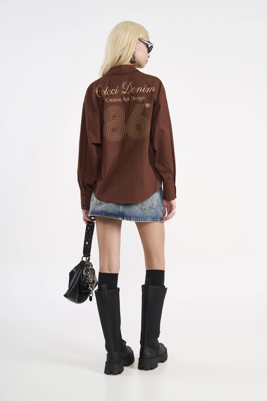 Camisa Oversized Logomania Marrom