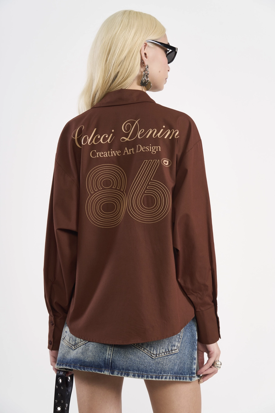 Camisa Oversized Logomania Marrom