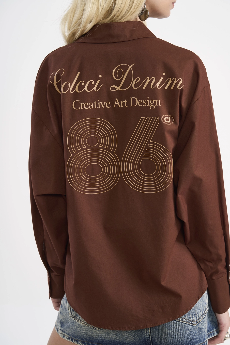 Camisa Oversized Logomania Marrom