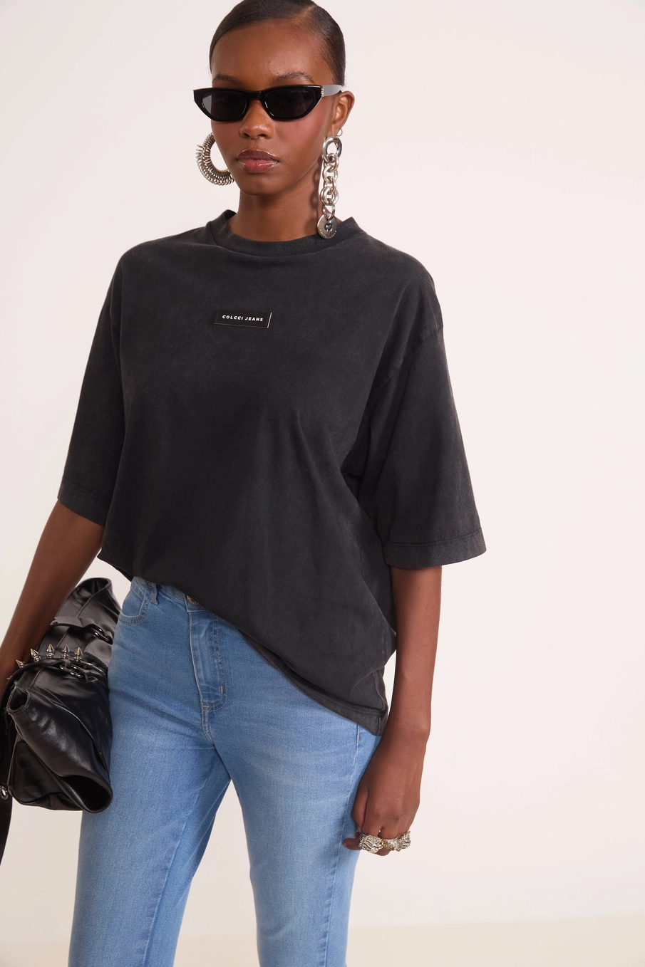 Camiseta Boxy Stonewashed Preto