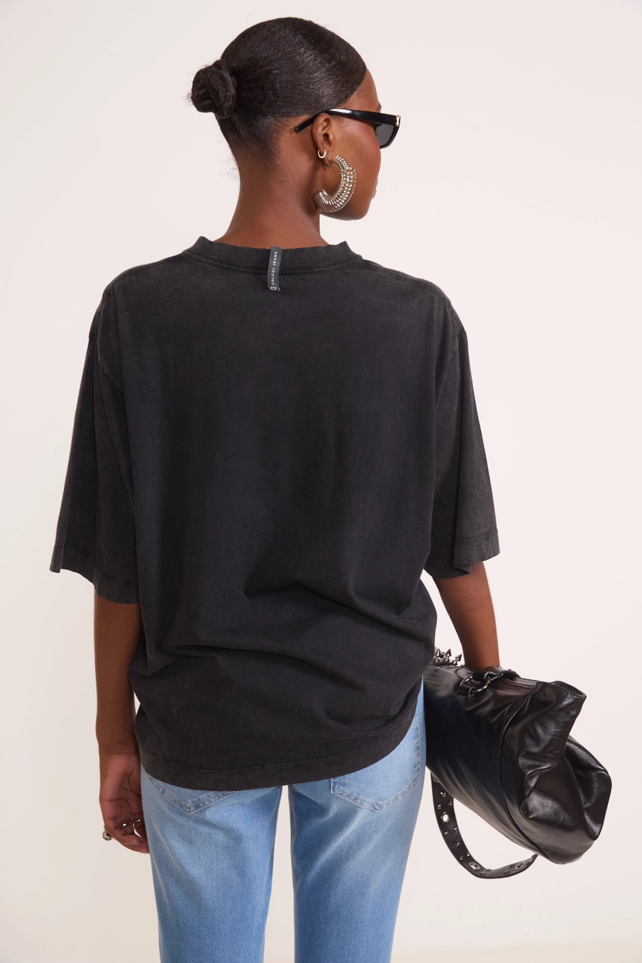 Camiseta Boxy Stonewashed Preto