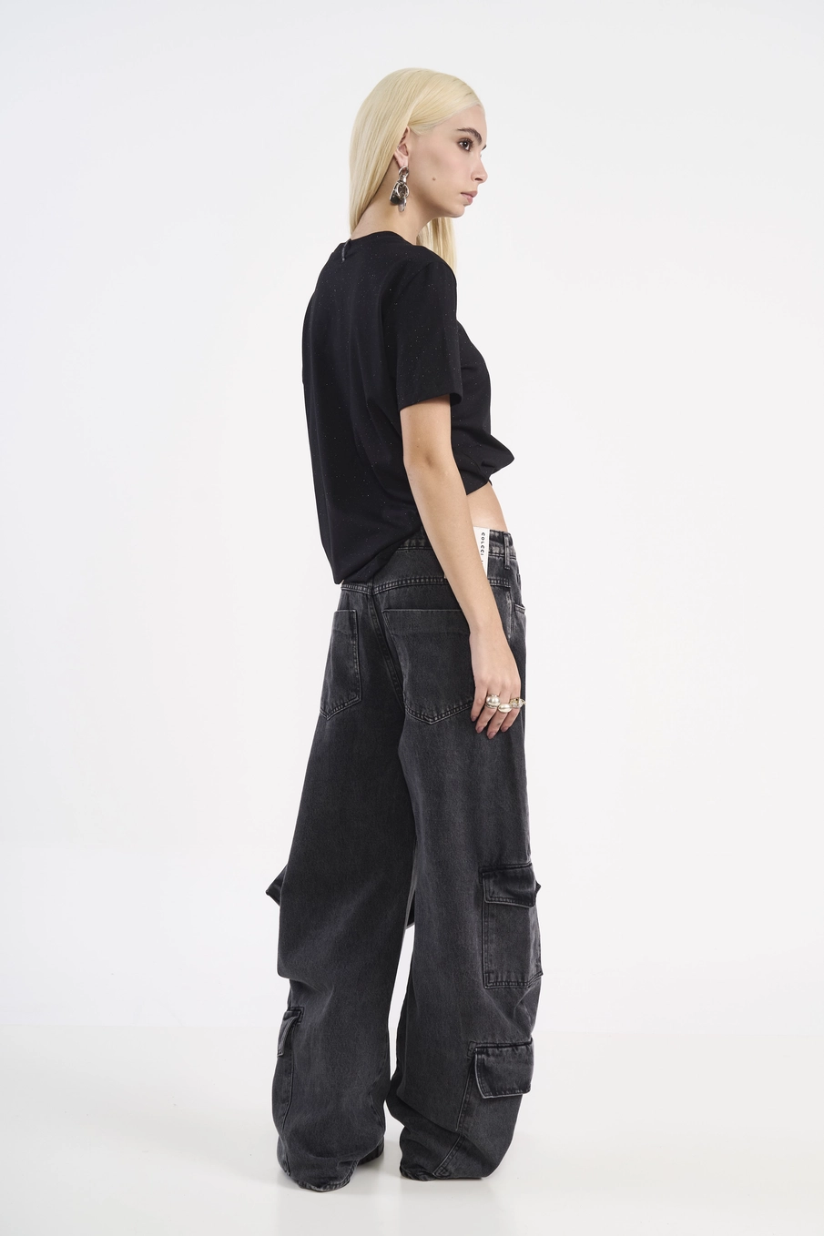 Camiseta Glitter Reta Preto