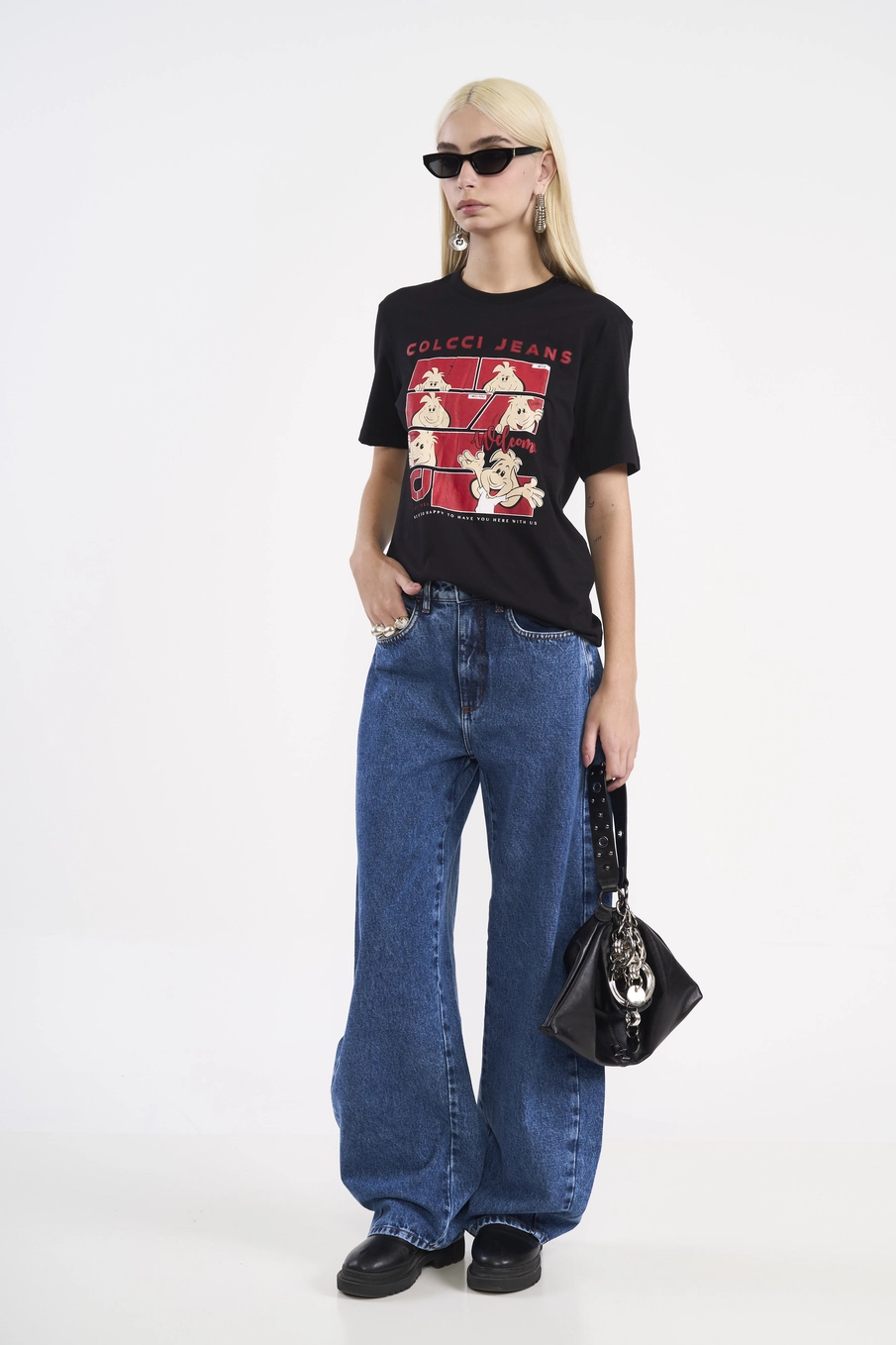 Camiseta Estampada Quadrinhos Preto