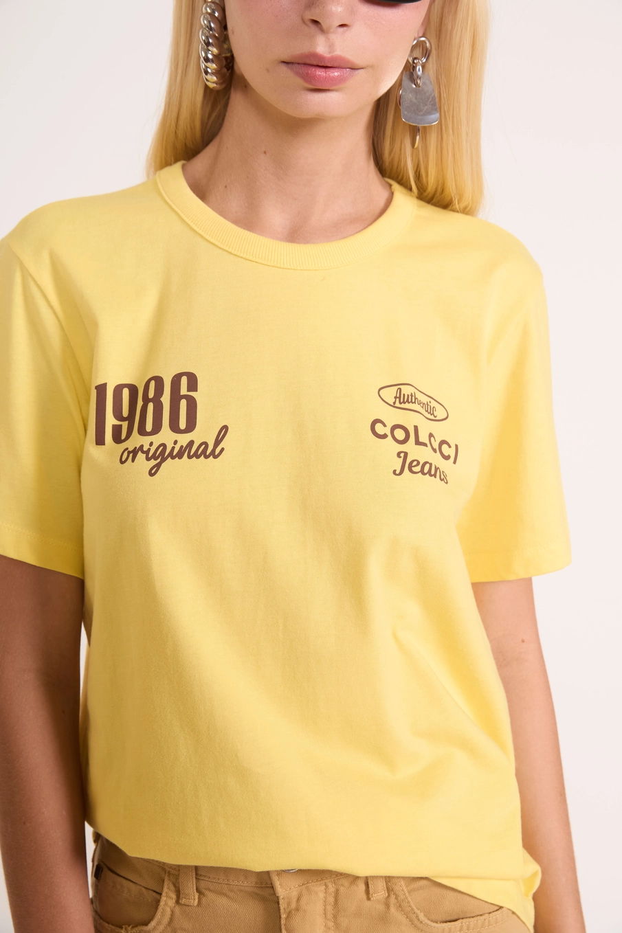 Camiseta De Algodão 1986 Original Amarelo