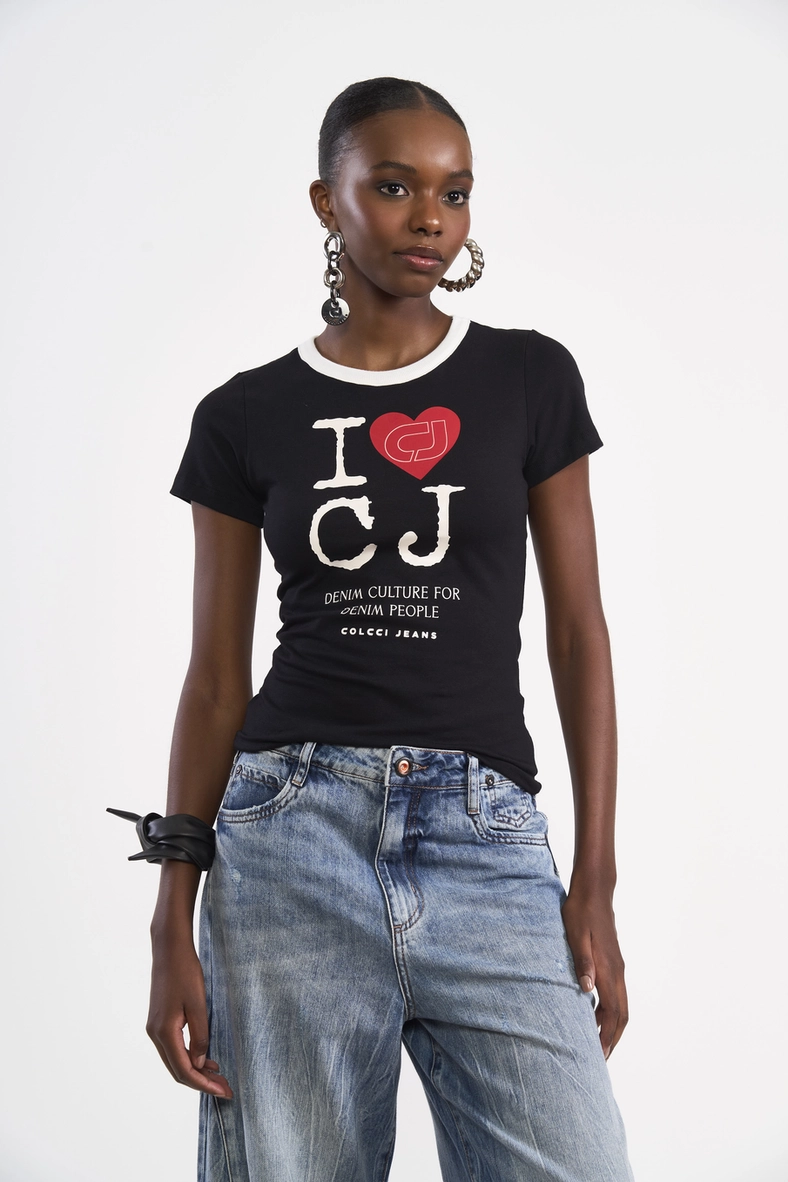 Camiseta Ajustada Logomania I Love Cj