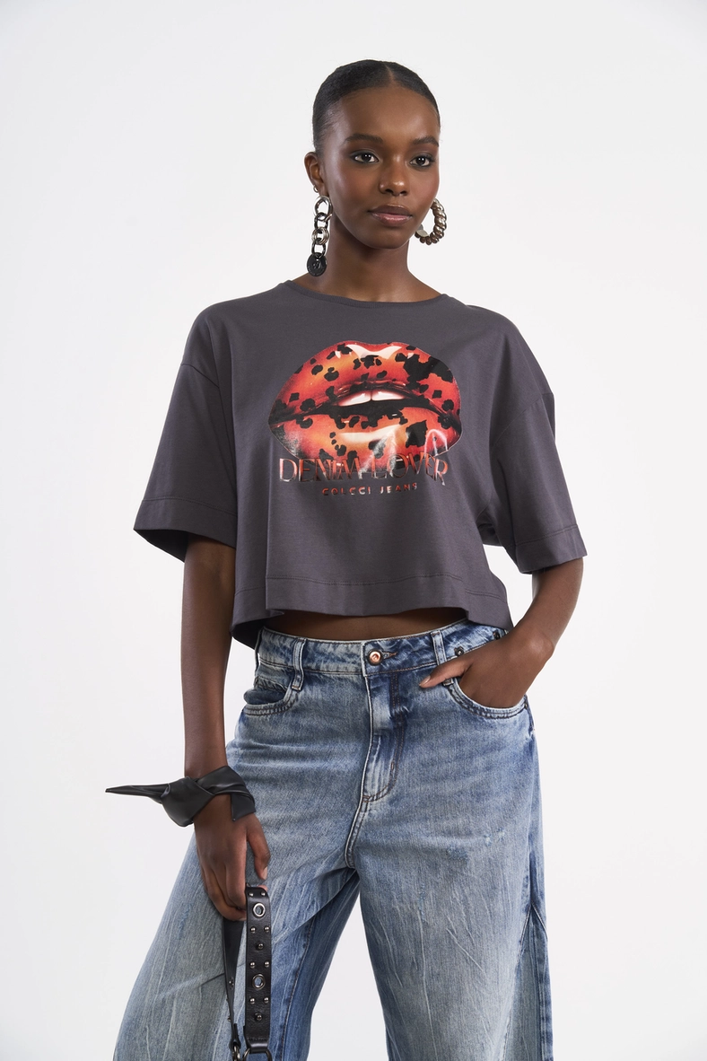 Camiseta Cropped Denim Lover