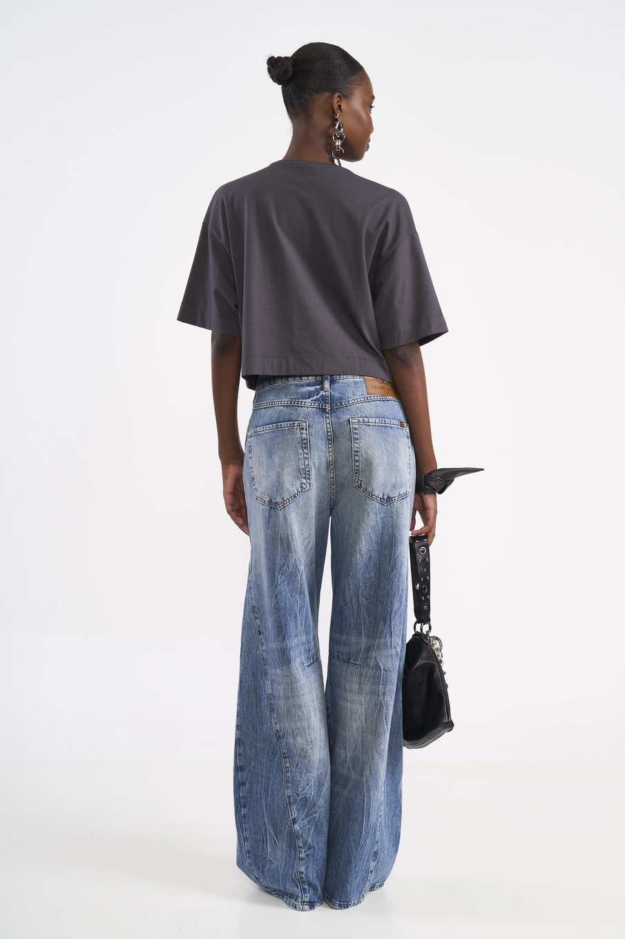 Camiseta Cropped Denim Lover CINZA