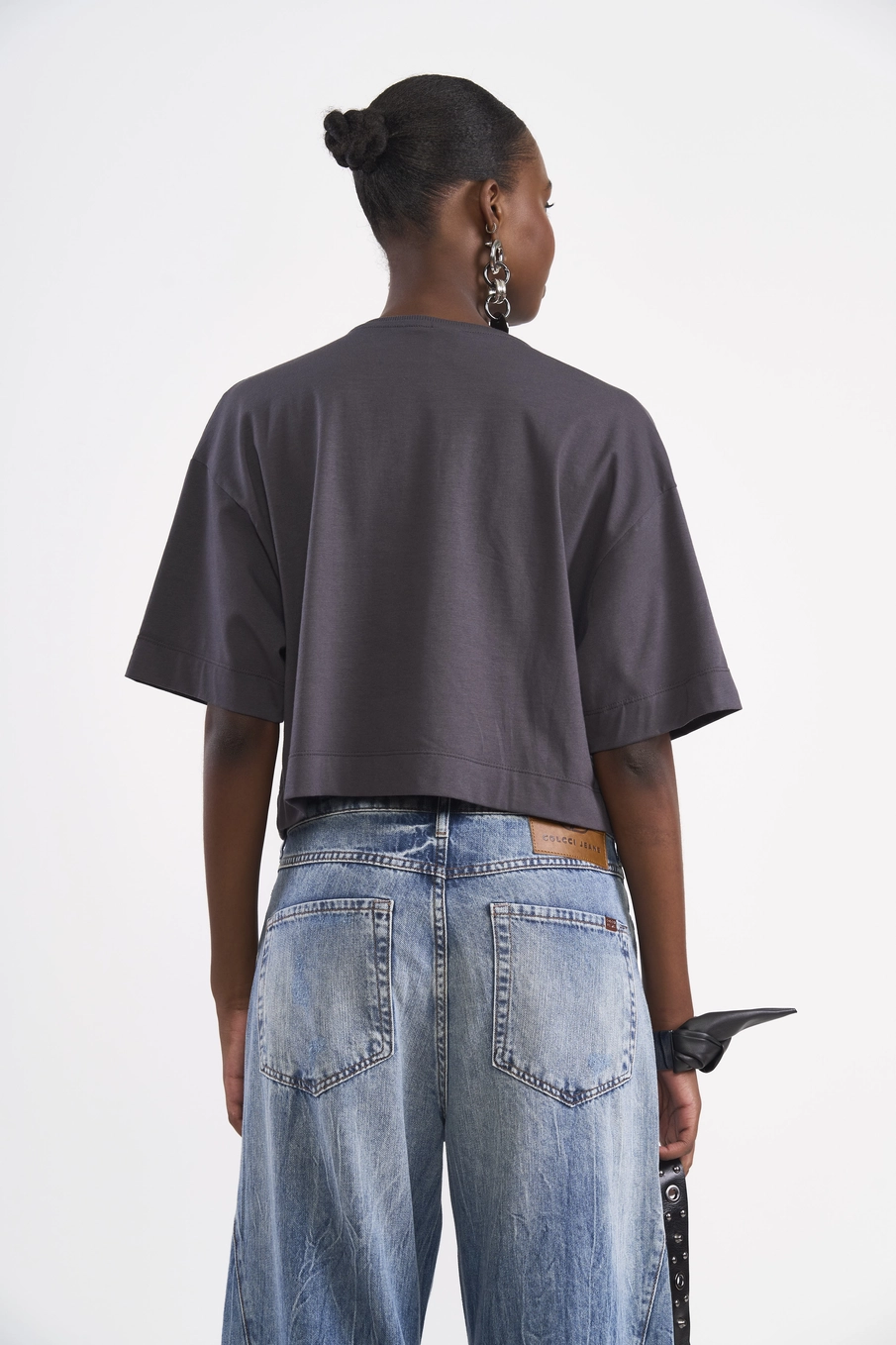 Camiseta Cropped Denim Lover CINZA