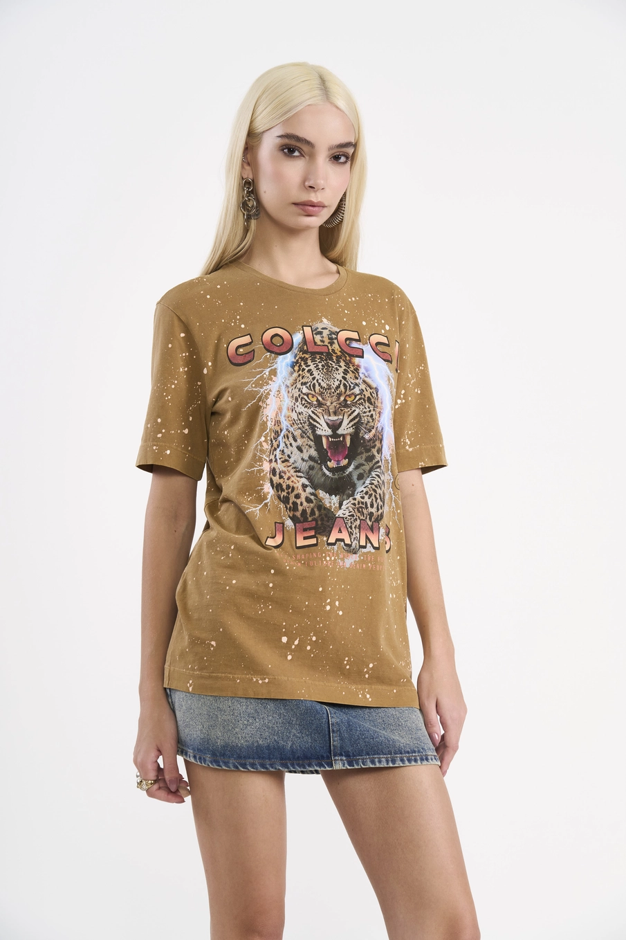 Camiseta Malha 1 Feminino Colcci Jeans Marrom