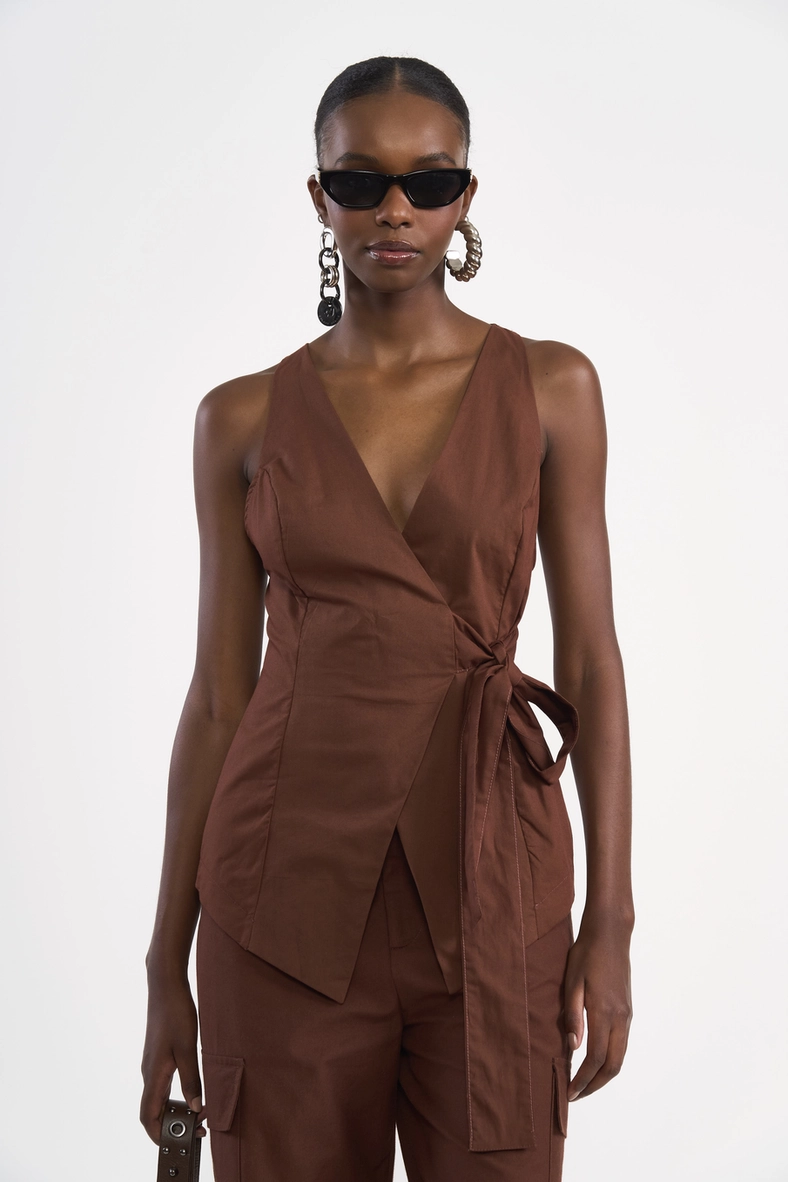 Blusa Transpassada Metropolitan
