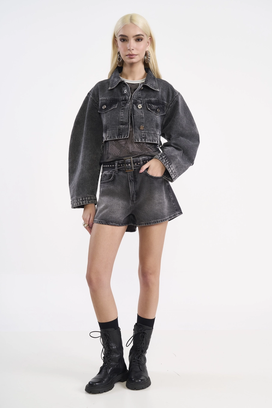 Blusa Em Tule Logomania 86 Preto