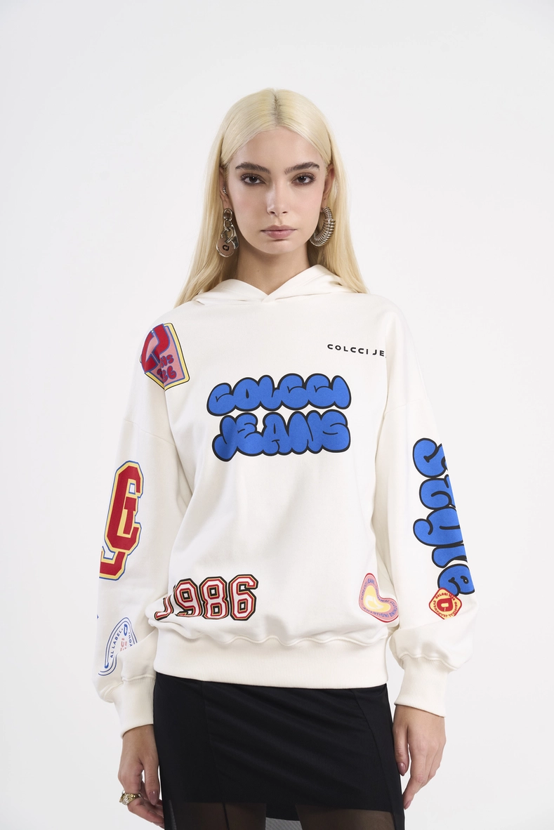 Blusão De Moletom Oversized Estampado