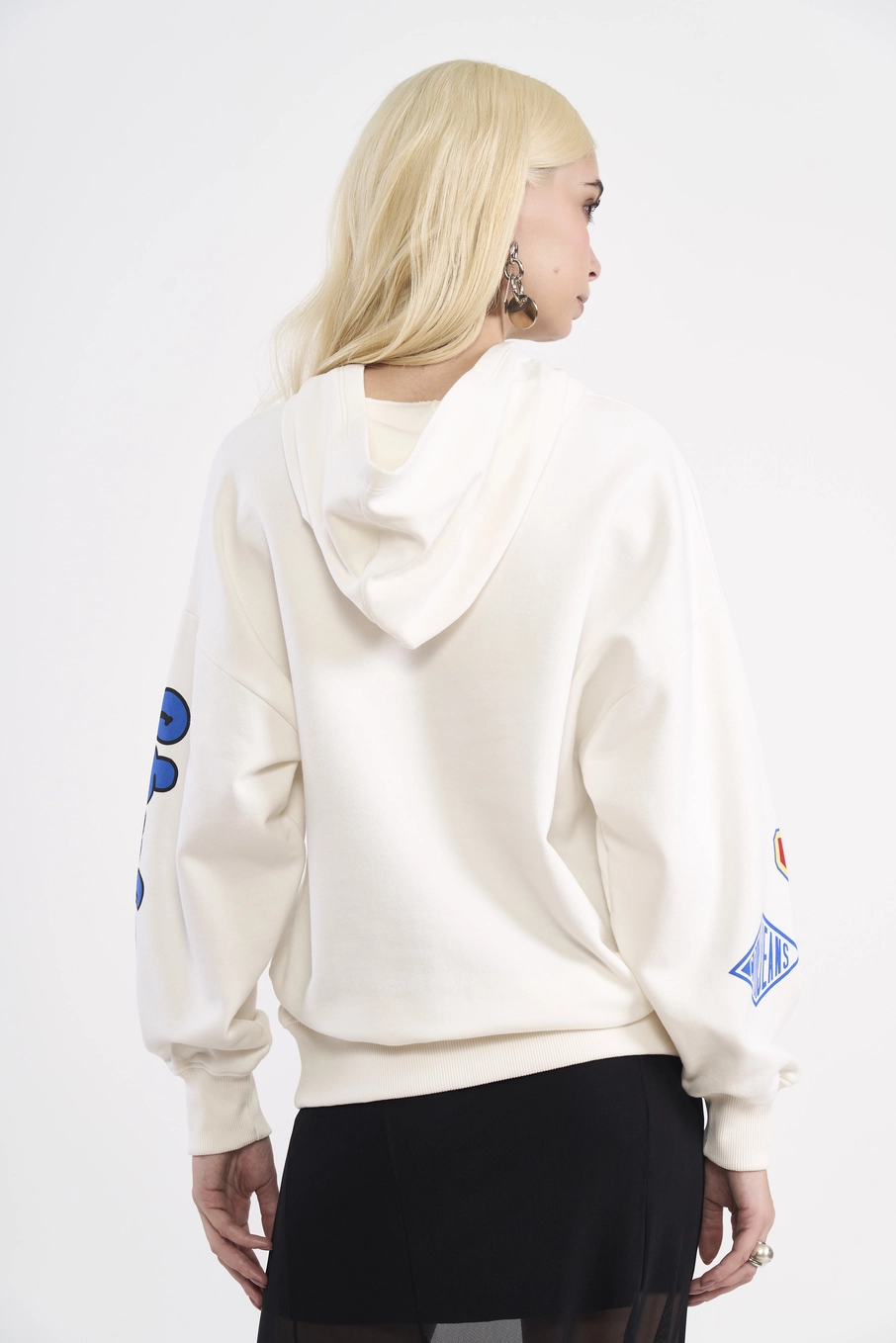 Blusão De Moletom Oversized Estampado Off Shell