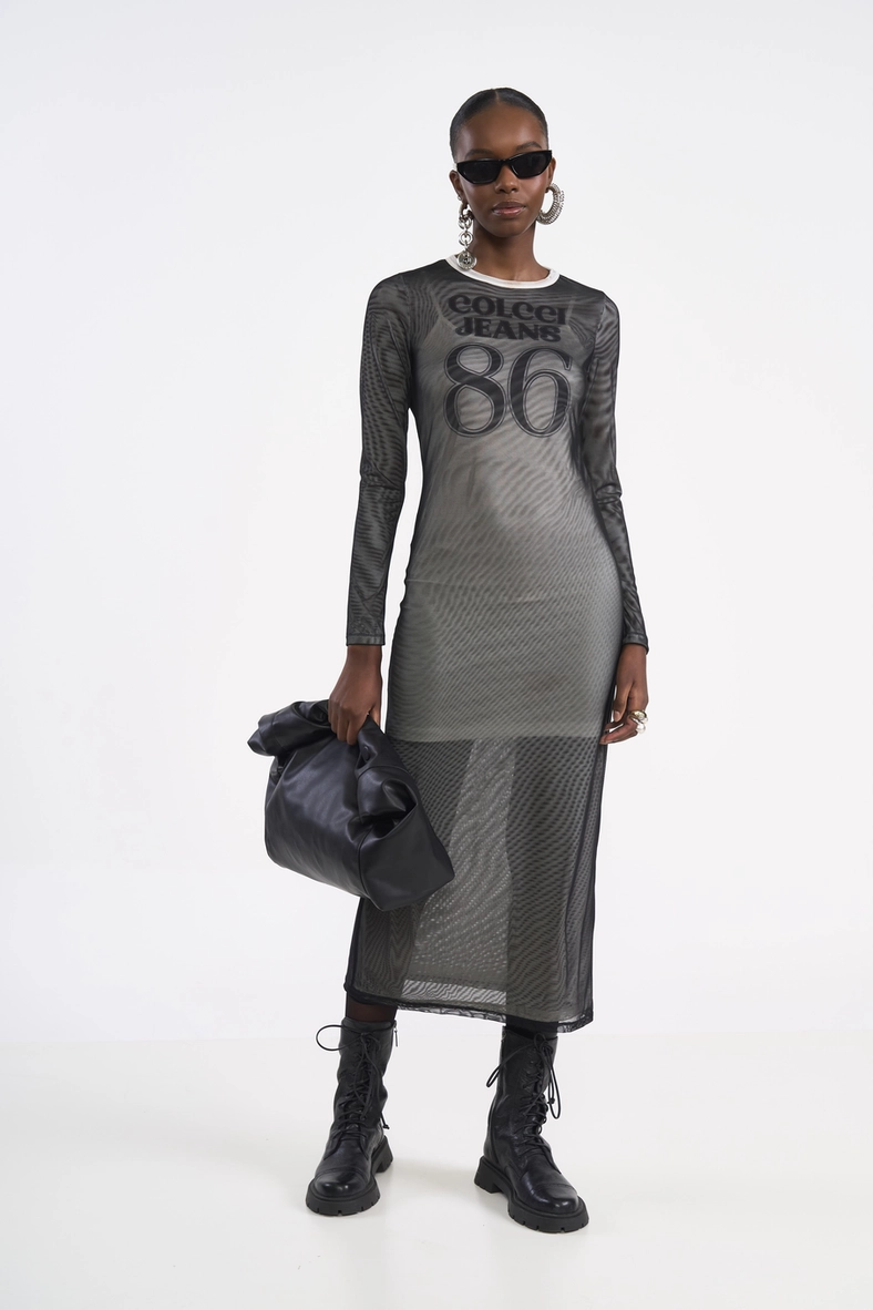 Vestido Midi Em Tule Varsity
