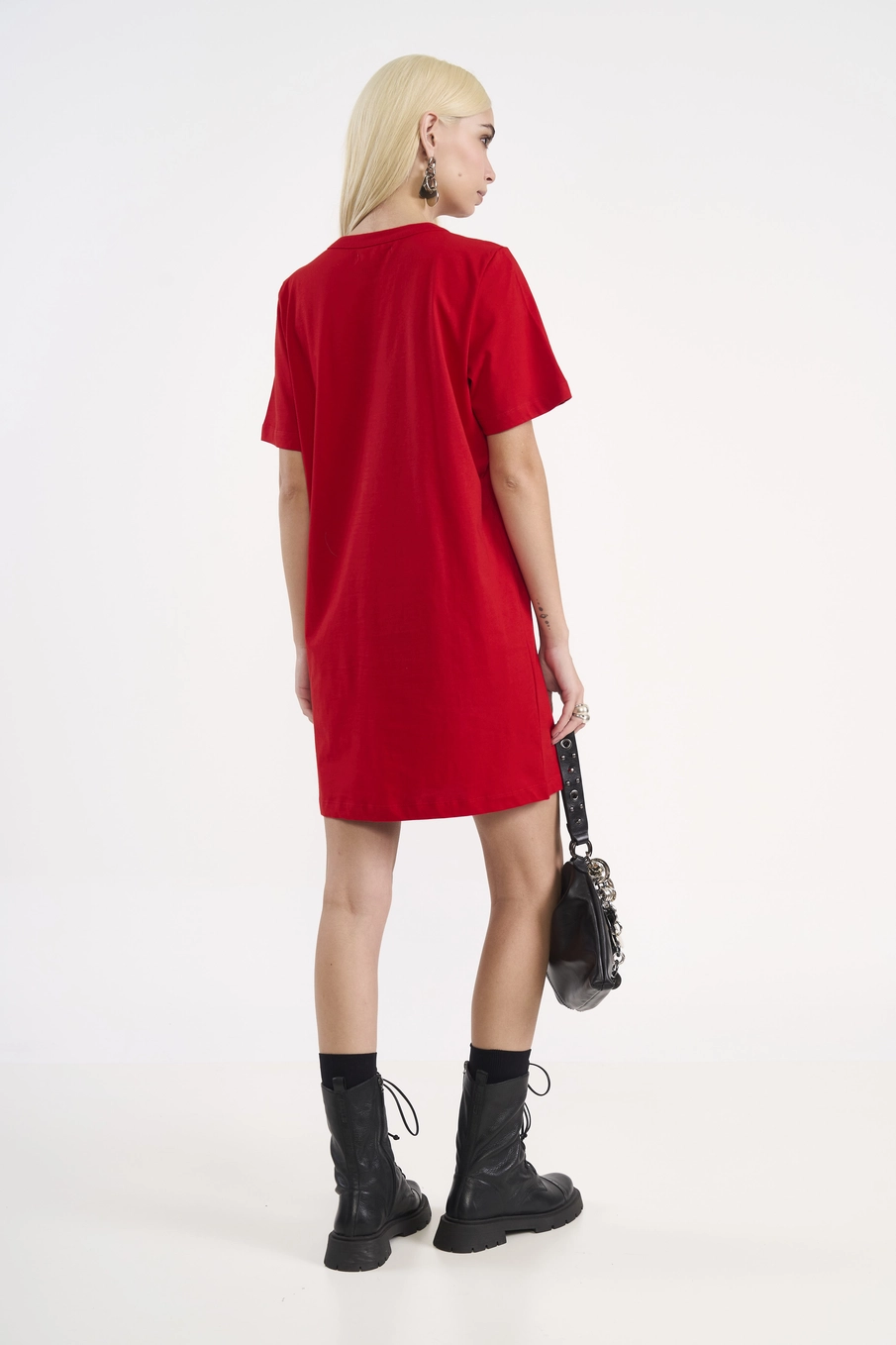 Vestido T-shirt  Minimalista Vermelho