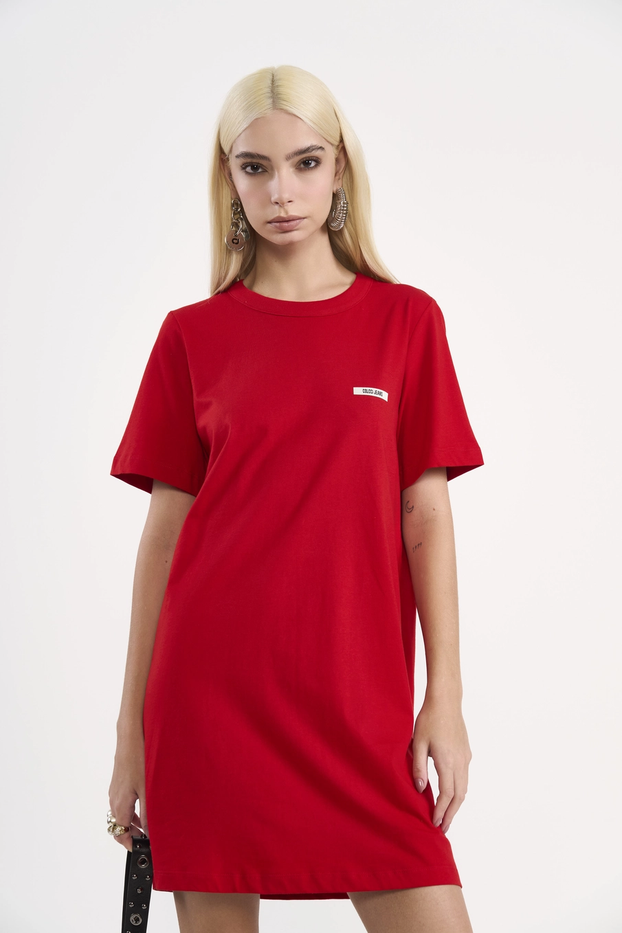 Vestido T-shirt  Minimalista Vermelho