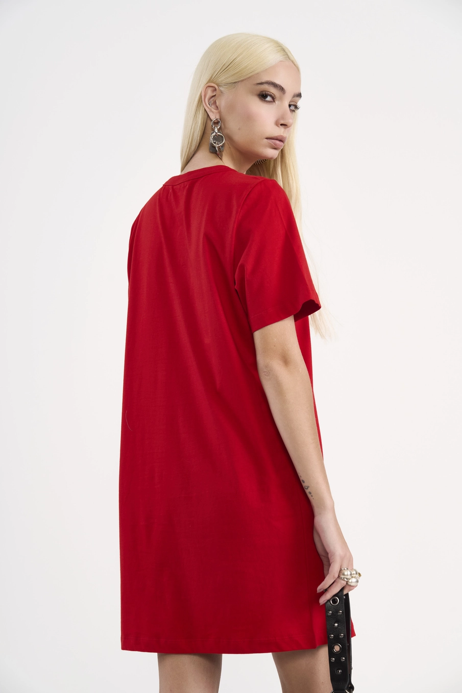 Vestido T-shirt  Minimalista Vermelho