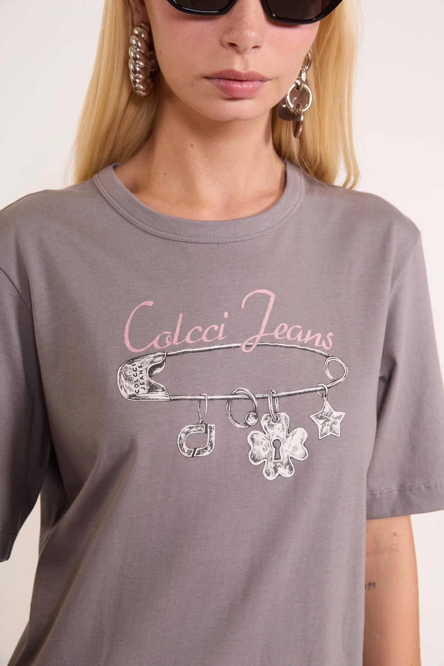 Vestido T-shirt Midi Cinza