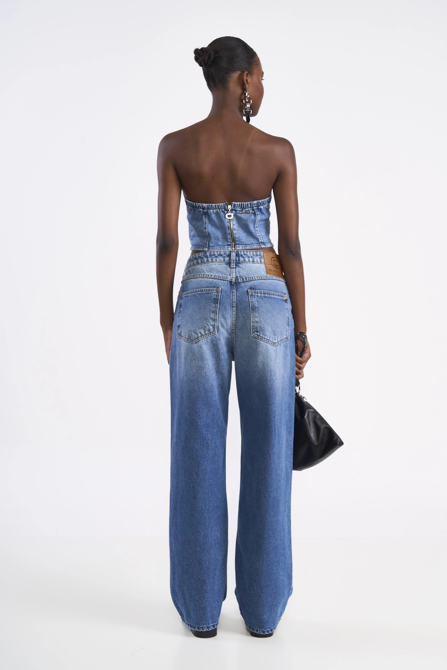 Top Tomara Que Caia Jeans Índigo