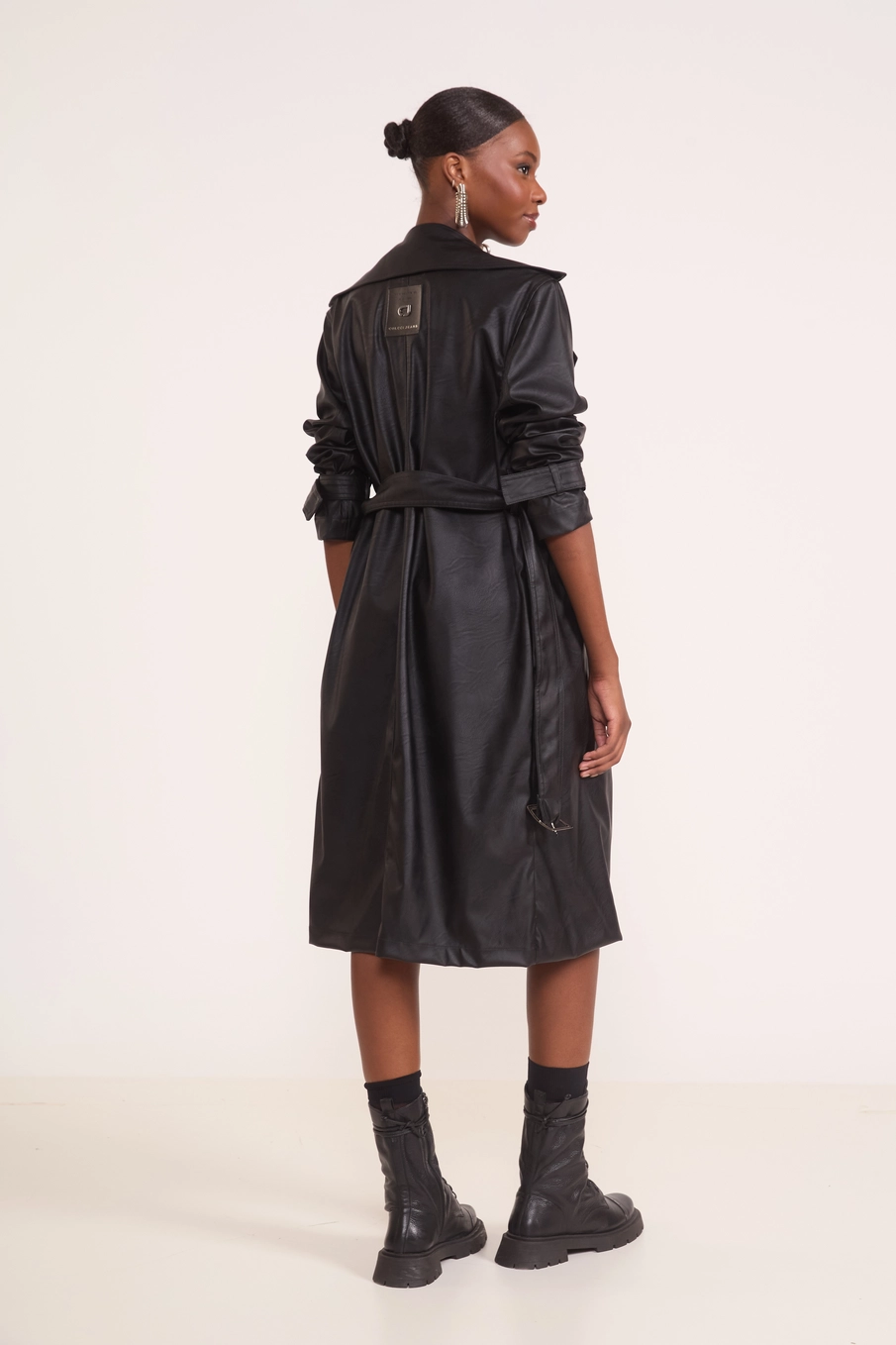 【tac:tac】LIGHT MELTON PIPING TRENCH COAT Trench Coat em Material Tecnológico Trench Coat Em Material