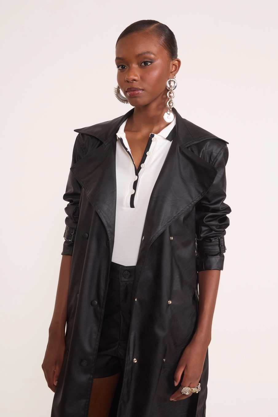 Trench Coat em Material Tecnológico Trench Coat Em Material
