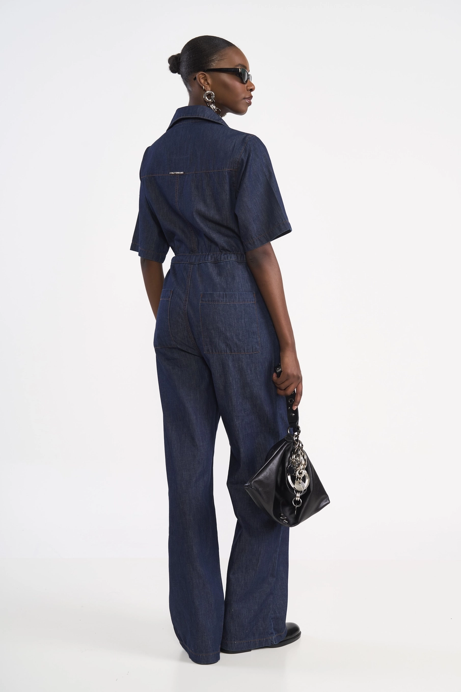 Macacão Jeans Wide Leg Índigo