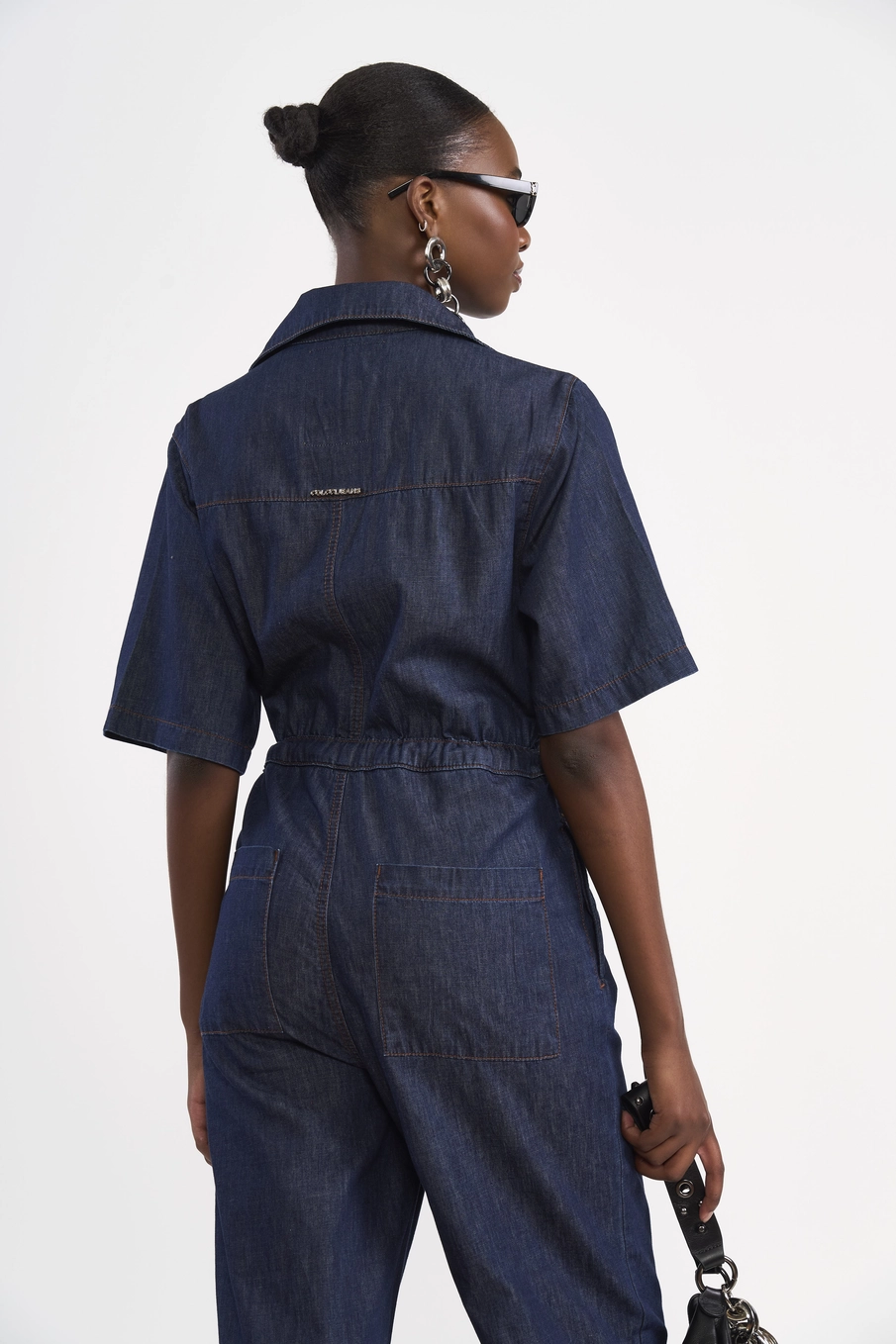 Macacão Jeans Wide Leg Índigo