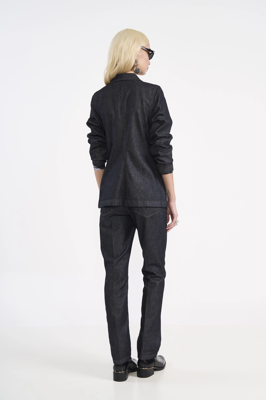 Blazer Jeans Acinturado Índigo