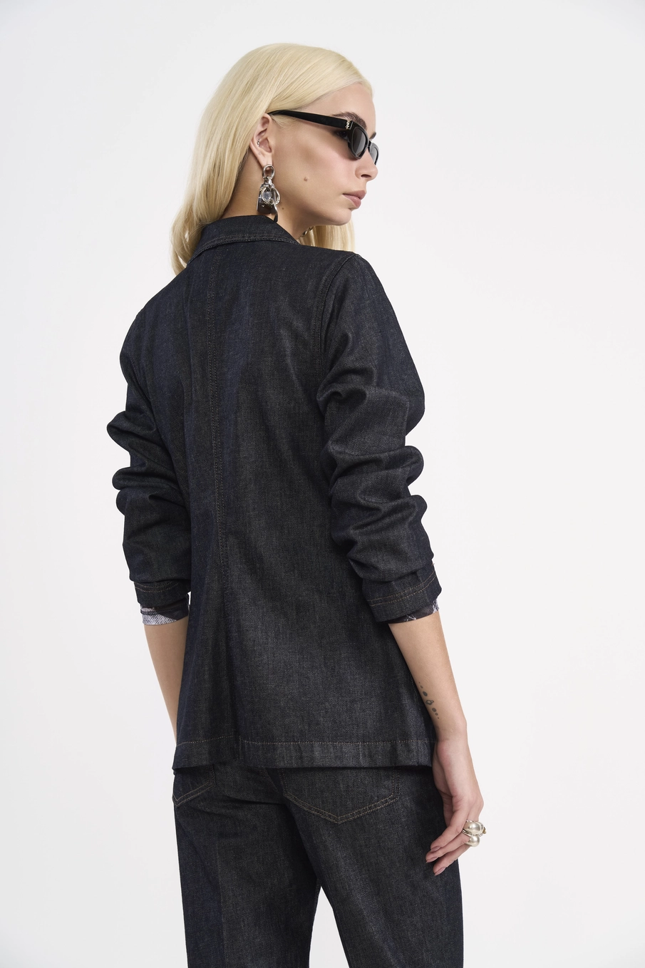 Blazer Jeans Acinturado Índigo