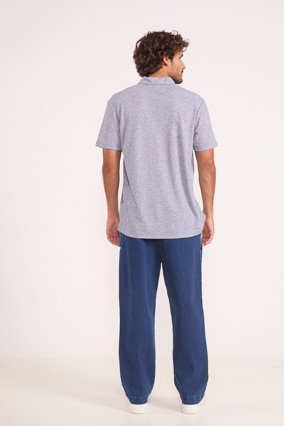 Calça Masculina Loose Em Liocel Índigo